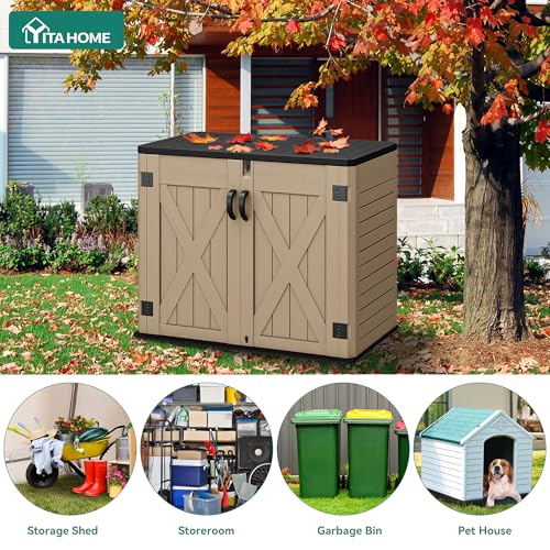 Outdoor Resin Storage Sheds with X