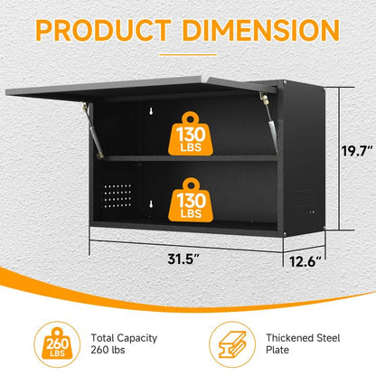Metal Wall Cabinet with Adjustable Shelves