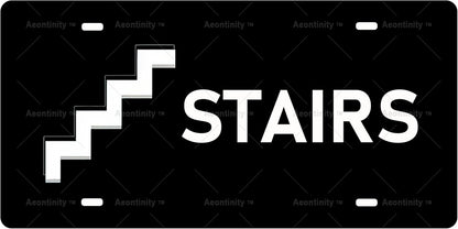 STAIRS Vintage Metal Tin Sign License Plate Bar Cafe Garage Cave Home Room Wall Bathroom Farmhouse Garden Porch Patio Decor, 12 x 6 Inch