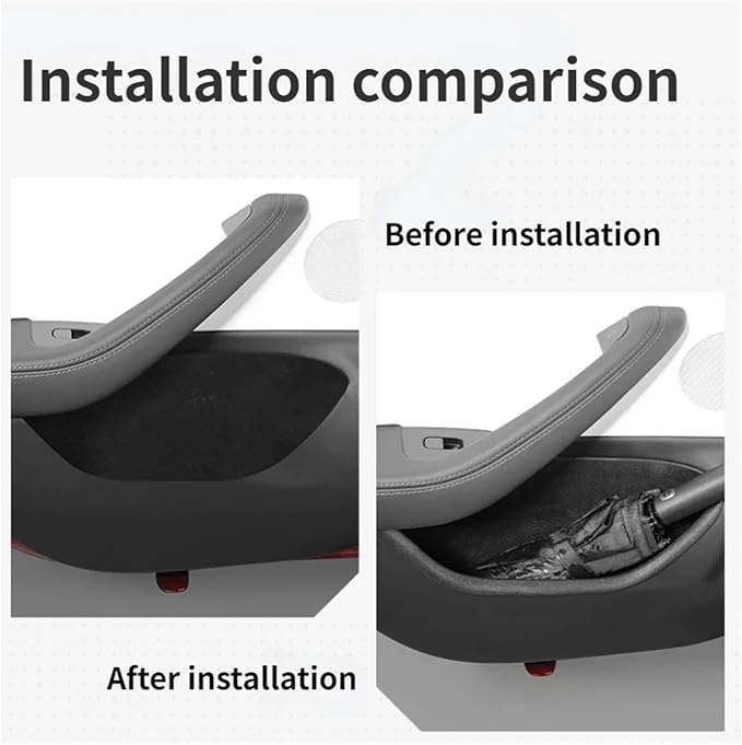 Car Door Storage Box Compatible for Tesla Model 3 Highland 2024 TPE Rear Door All-Inclusive Car Door Slot Storage Pocket Auto Accessories