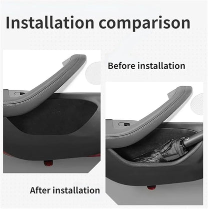 Car Door Storage Box Compatible for Tesla Model 3 Highland 2024 TPE Rear Door All-Inclusive Car Door Slot Storage Pocket Auto Accessories
