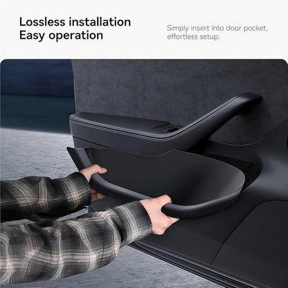 GGCLIMAX Car Organizers And Storage Compatible with Tesla Model 3 Y Highland Juniper TPE Car Door Side Storage Box Front And Rear Door Organizer Tray Accessories(Compatible wit Highland Front Door)