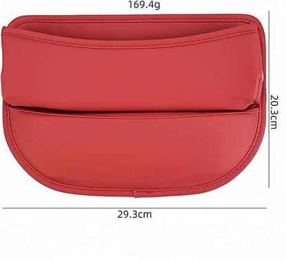 Car Seat Gap Filler Organizer for Tesla Model Y 2021 2022 2023, Seat Storage Box Leather Bag Fill The Gap Car Accessories,Red