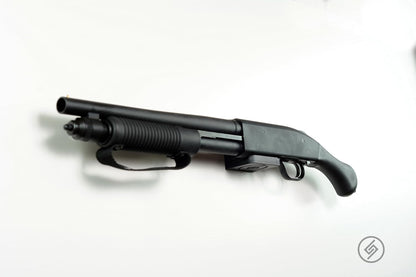 Spartan Mount Compatible with Mossberg 88, 500, 590 Shotgun Display Storage Organization System | Unique Low Profile Design | Gun Safe Wall Room Mounting Solution (12-Gauge, Barrel Points Left)