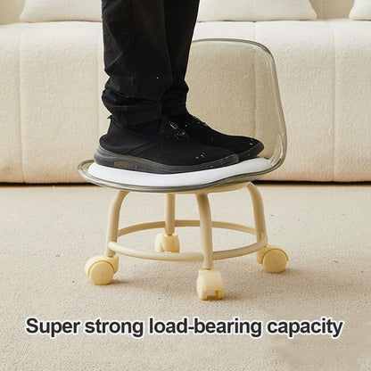 Low Rolling Stool with Wheels