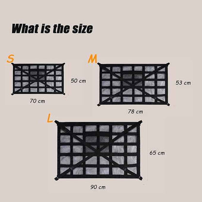 Overhead Car Organizer, Compatible with Jeep Gladiator Sport/Rubicon 2020-2025 Car Roof Storage Net Universal Car Ceiling Storage for Camping Storage Bag,Beige-Medium