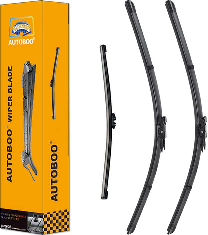 AUTOBOO 28"+28" Windshield Wipers with 15 Inch Rear Wiper Blade Replacement for Ford edge 2015 2016 2017 2018 2019 2020 2021 2022 2023-Original Factory Quality (Pack of 3)