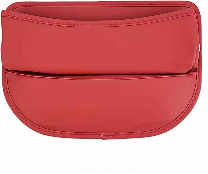 Car Seat Gap Filler Organizer for Tesla Model 3 2019-2023, Seat Storage Box Leather Bag Fill The Gap Car Accessories,Red