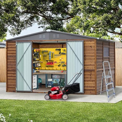 8x10 FT Outdoor Storage Shed with Windows