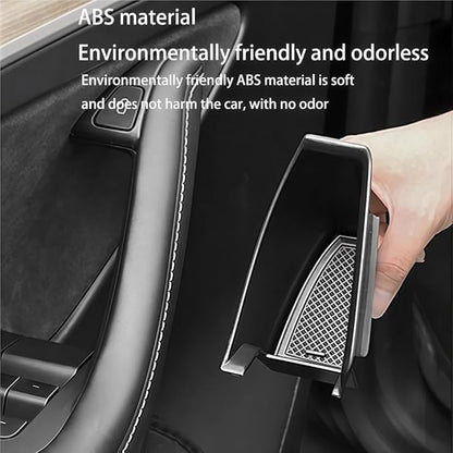 GGCLIMAX Door Handle Storage Box Compatible with Tesla Model 3/Y Front and Rear Door Organizer ABS Small Items Storing Container Car Interior Armrest Box Storage Accessories(A 2Pcs)