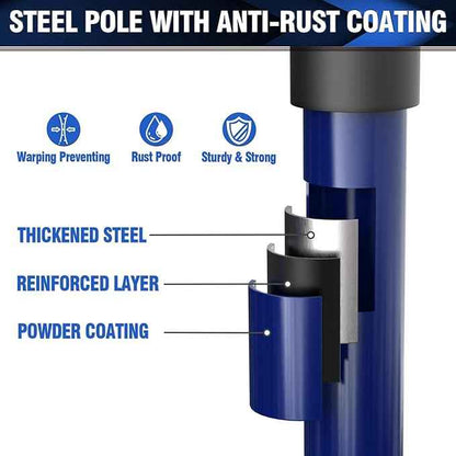 3-H Truck Cargo Bar, 43"-77" Adjustable Support Pole All Metal,Cabinet Jack,Truck Bed Divider with Self-Locking Spring Ratchet - Load Lock Bar for Vans, SUVs & Trucks,Dark Blue,4pc