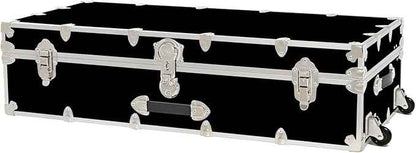 Rhino Trunk & Case Trundle Home Storage & College Trunk With Wheels - 44”x20”x12” - 1500+ lbs Capacity. USA Made Secure Under-Dorm Bed Footlocker for Clothes and Food, and Underbed Shoe Storage Box