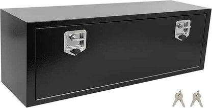 SCITOO 48" Iron Truck Bed Tool Box,Heavy Duty Crossover Storage for Most Full Size Pickups,Lockable Weatherproof Chest,Fits 48"WX16"DX16"H Truck Beds,Easy Access to Load and Unload