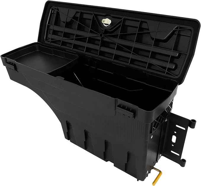SCITOO Truck Bed Tool Box for Ford F-250 Super Duty for F-350 Super Duty 2017-2022 Right Passenger Side,Multi-Compartment Dividers Organized Storage,Heavy Duty & No-Drill Installation