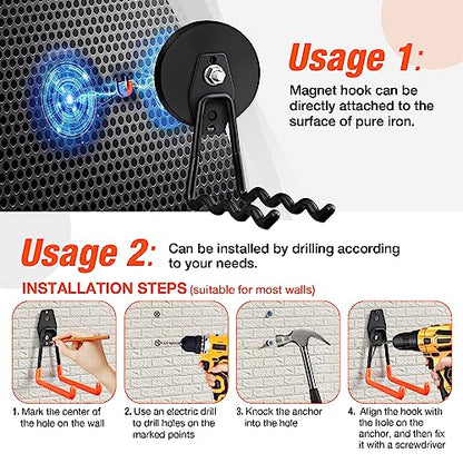 Large Strong Magnetic Hooks Heavy Duty (2 Count)