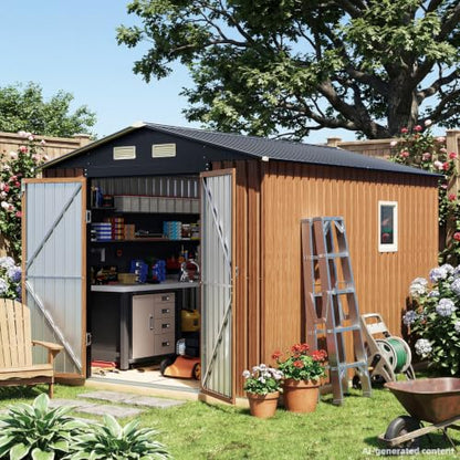 8x10 Ft Outdoor Storage Shed with Floor