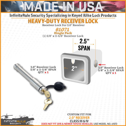 61071 Receiver Lock for 2" Receiver