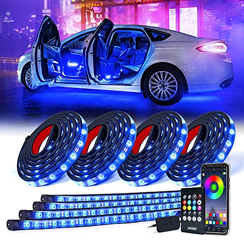 8Pcs Car RGB LED Strip Lights (4 Count)