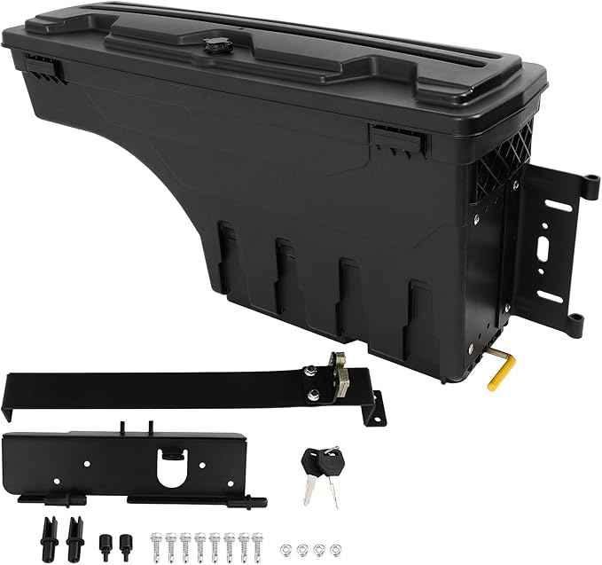 SCITOO Truck Bed Tool Box for Chevy Silverado for GMC Sierra 1500 2500 3500 1999-2007 Left & Right Side,Multi-Compartment Dividers Organized Storage,Heavy Duty & No-Drill Installation