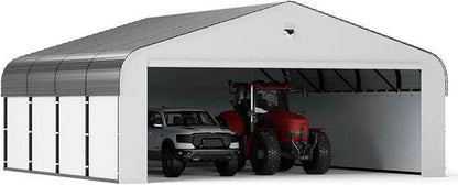 20x20 Metal Carport, Heavy Duty Car Carport Canopy, Galvanized Steel Roof Car Tent Garage, CarPorts with Removable Sidewalls
