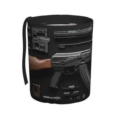 Gun Military Gear Arsenal Set Car Trash Can Waterproof Hanging Trash Bin Collapsible Garbage Can for Car Accessories Travel Camping Kitchen Home