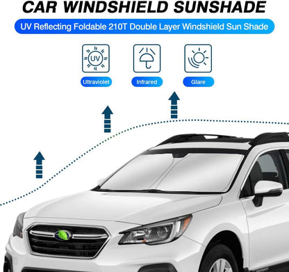 KUST Windshield Sun Shade for 2015 2016 2017 2018 2019 Subaru Outback Wagon Sunshade Window Sun Visor Protector Foldable Blocks UV Rays Keep Your Car Cooler