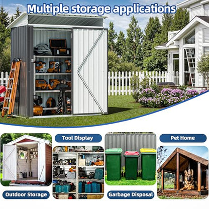 JY QAQA 5x3 FT Outdoor Garden Storage Shed