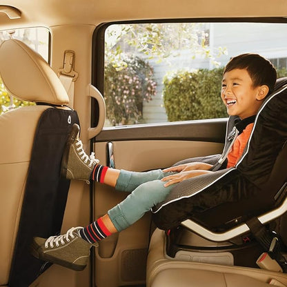 Munchkin® Back Seat Cover for Kids,Deluxe Kick Mats™ Car Seat Protector,Black,2 Count (Pack of 6)