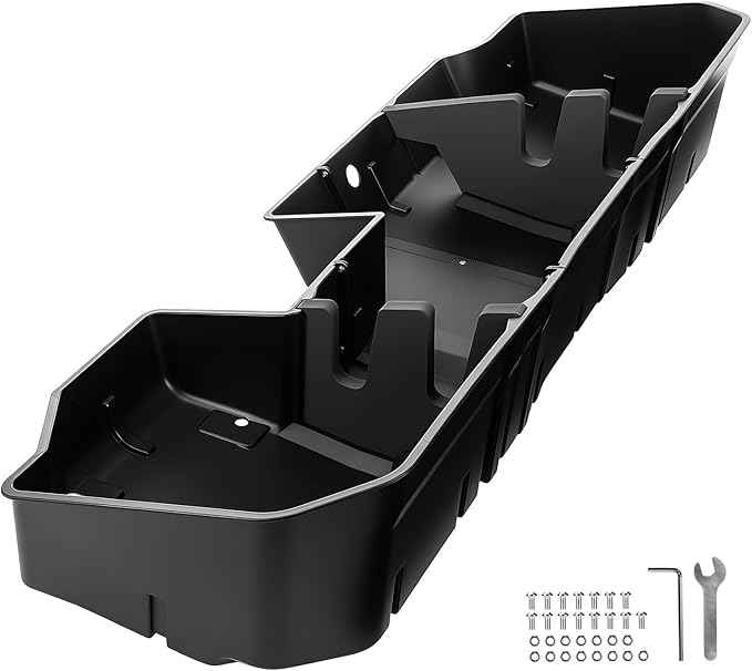 GEARLAST Underseat Storage Compatible with Chevy Silverado/GMC Sierra 1500 2500 3500 2019-2025, Rear Under Seat Organizer Cargo Box, Upgraded Rear Under Seat Organizer Cargo Box