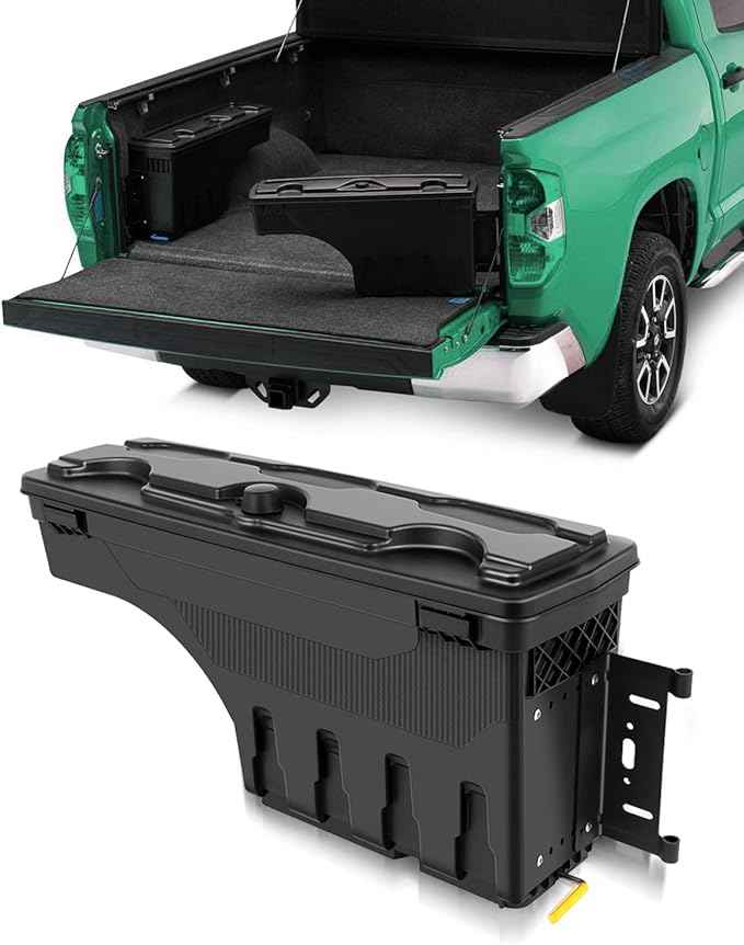 SCITOO Truck Bed Tool Box for Nissan Frontier 2004-2020 for Nissan Titan 2004-2015 Right Passenger Side,Multi-Compartment Dividers Organized Storage,Heavy Duty & No-Drill Installation