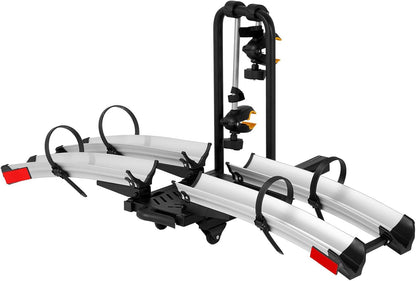 2 Bike Rack Hitch Mount, 200 lbs Electric Bicycle Carrier Rack Platform Style for Cars Trucks SUVs Minivans, fits MTB Gravel Road Bike with Up to 5-inch Fat Tire Carrier Rack - 2" Hitch Receiver