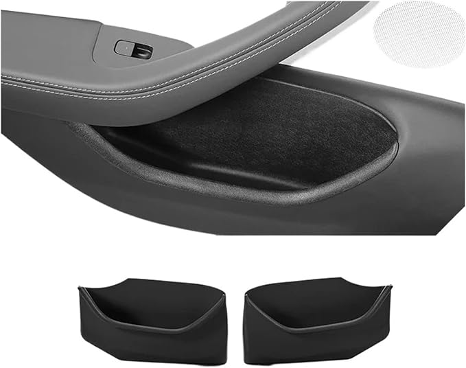 Car Door Storage Box Compatible for Tesla Model 3 Highland 2024 TPE Rear Door All-Inclusive Car Door Slot Storage Pocket Auto Accessories