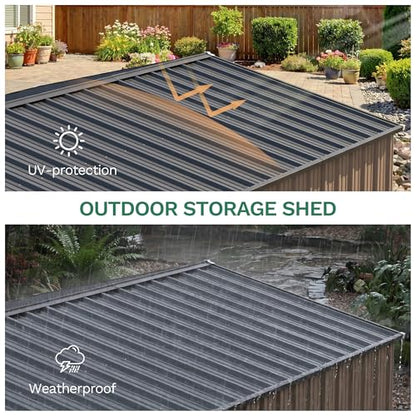 10x12 FT Outdoor Storage Shed with Floor Frame