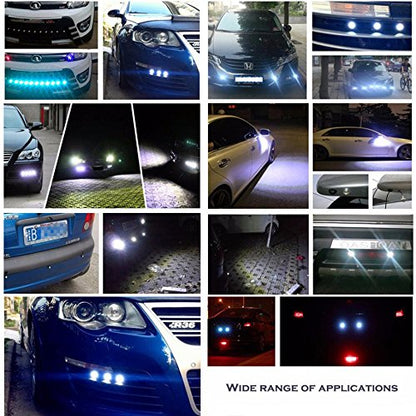10Pcs 18mm 12V Red Eagle Eye LED Car Fog DRL Daytime Running Light Backup Reverse Tail Rock Lights Small bulb (10 Count)