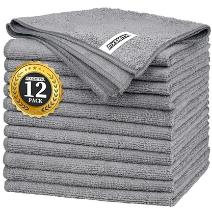 Grey Microfiber Cleaning Cloth (12 Count)