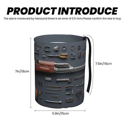 Gun Military Gear Arsenal Set Car Trash Can Waterproof Hanging Trash Bin Collapsible Garbage Can for Car Accessories Travel Camping Kitchen Home