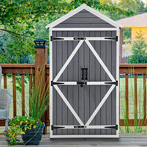 Outdoor Storage Cabinet with 2 Shelves