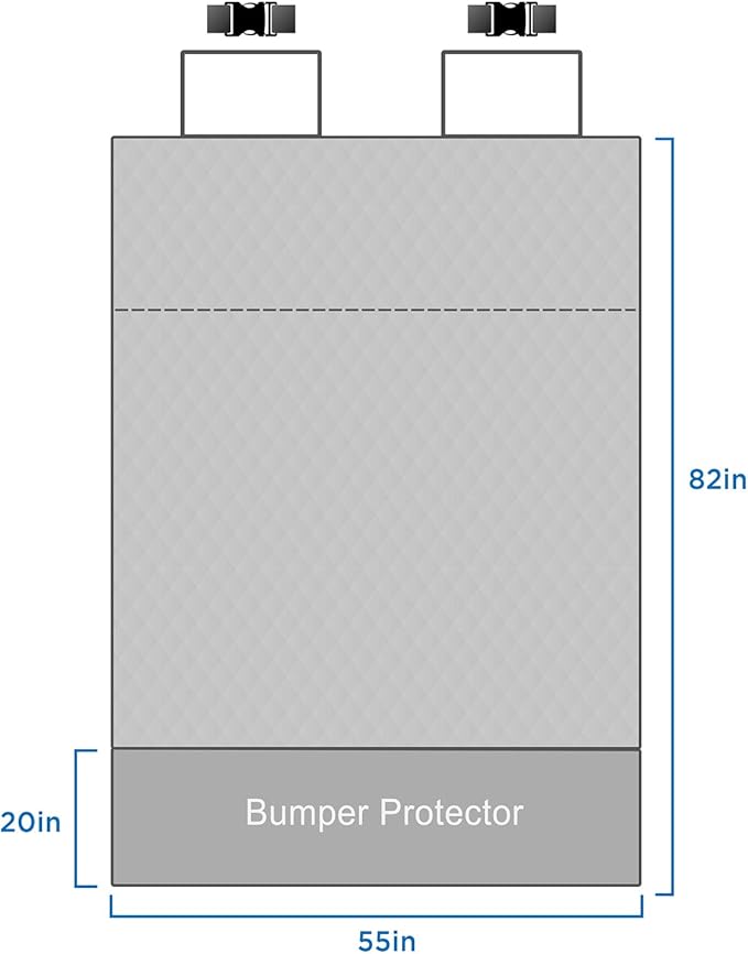 Pawple Cargo Liner Cover for SUVs and Cars, Waterproof Material, Non Slip Backing, Extra Bumper Flap Protector, Large Size - Universal Fit