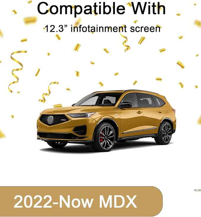 Tempered Glass Screen Protector for Acura MDX 2022-2026,Infotainment Navigation Screen Film Compatible With MDX 2026 2025 2024 Accessories - 12.3 inch