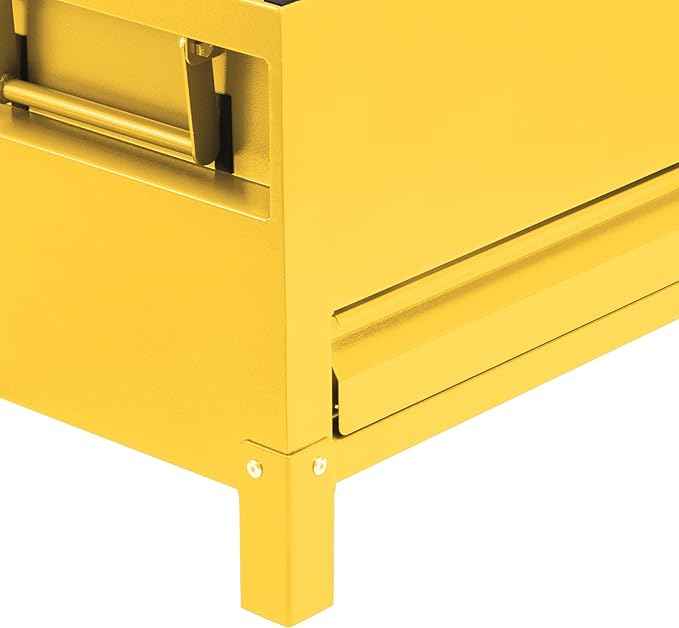 GAOMON Large Tool Box Truck Bed Toolboxes Aluminum Heavy Duty Waterproof Free Assemble Tool Organizer Chest Cabinet Toolbox with Side Handles for Pick Up Trucks RV Trailer (Yellow, 48x20x24 Inch)
