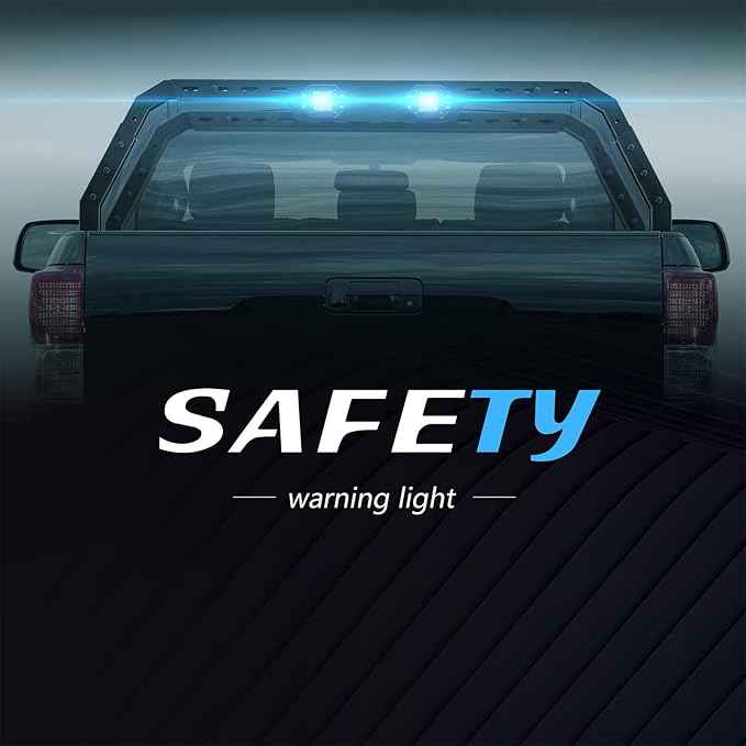 Adjustable 20-22.87" High Truck Bed Racks with 2 Led Lights Compatible with Tacoma/Tundra/Silverado 1500/ Sierra 1500/ Ram 1500/ Titan/Frontier/Canyon/Colorado/JT/Ford F-Series/Ranger