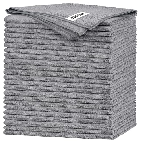 Grey Microfiber Cleaning Cloth (24 Count)