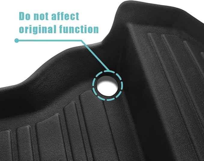 BestEvMod for Rivian R1T R1S All-Weather Front Trunk Mat TPE Material Rubber Cargo Liner Compatible with Rivian R1T R1S 2022 2023 2024 Accessories (Lower Layer)