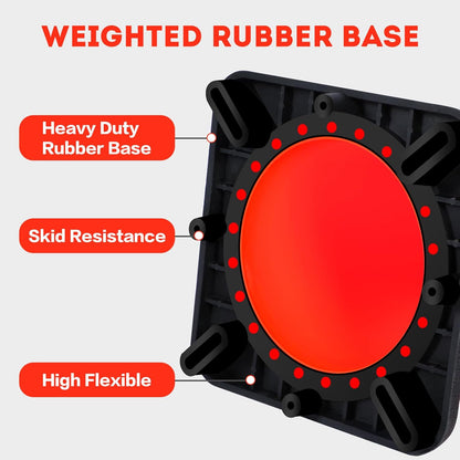 Traffic Cones 28 inch 6 Pack Heavy Duty Safety Cones Orange with Reflective Collars Fit Parking Lot,Driveway Road Traffic Control Construction Cones