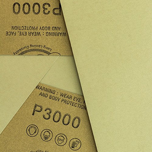 Premium 3000 Grit Wet or Dry Sandpaper Sheets (25 Count)