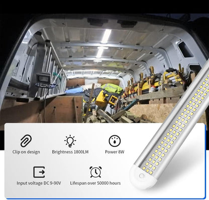 12V LED Interior Light Bar | 120LEDs 1800LM 8W DC 12 Volt led Strip Lights with ON/Off Switch RV Led Lights Interior for Camper Truck Van RV Trailer Cargo Lights Fixture Motorhome (4Pack)