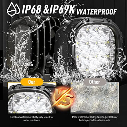 4 Inch 160W Round LED Offroad Lights Driving Spotlights Fog Light