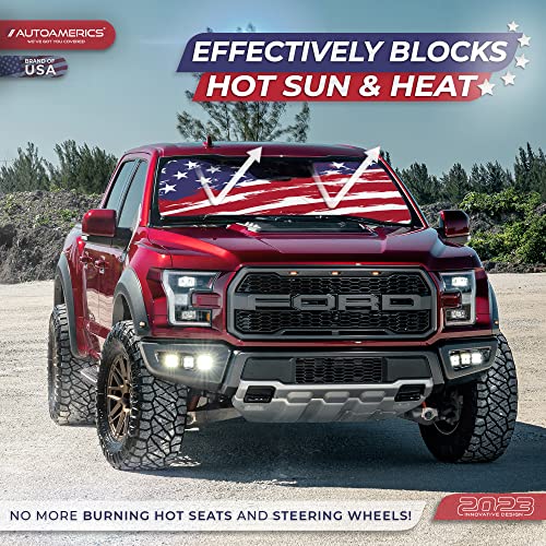1 Piece Windshield Sun Shade USA Art Flag