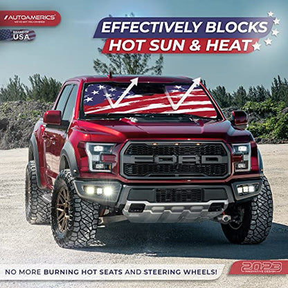 1 Piece Windshield Sun Shade USA Art Flag