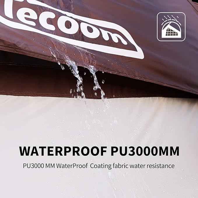 Tecoom Truck Bed Tent, Double Layer Waterproof PU3000mm for 5.5-6.7ft, Portable 2/3 Person Compact Full Size Pickup with Rain Fly for Back of Camping Beach